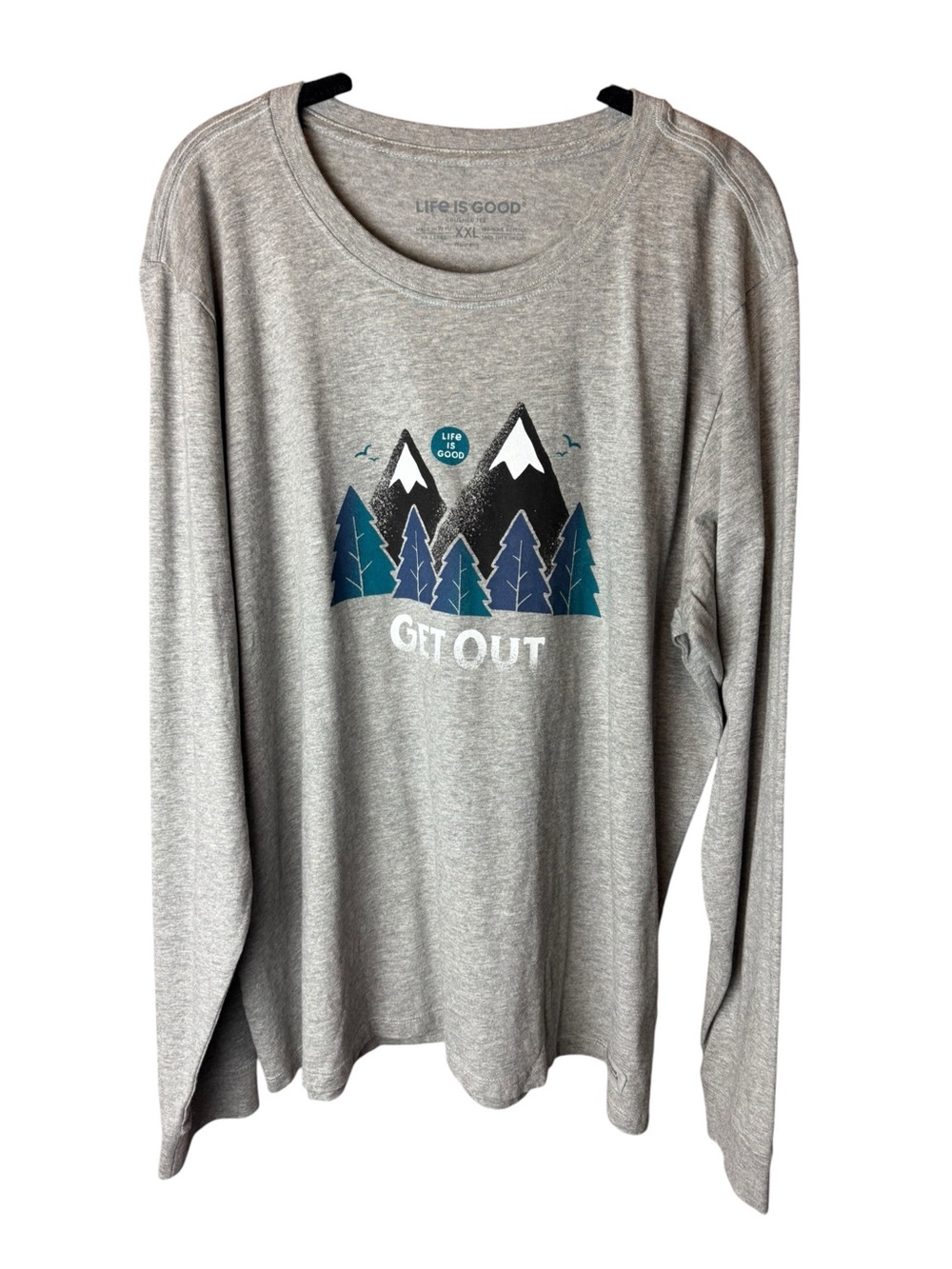 Life is Good “Get Out” Mouuntain Crusher Tee Womens Long Sleeve XXL